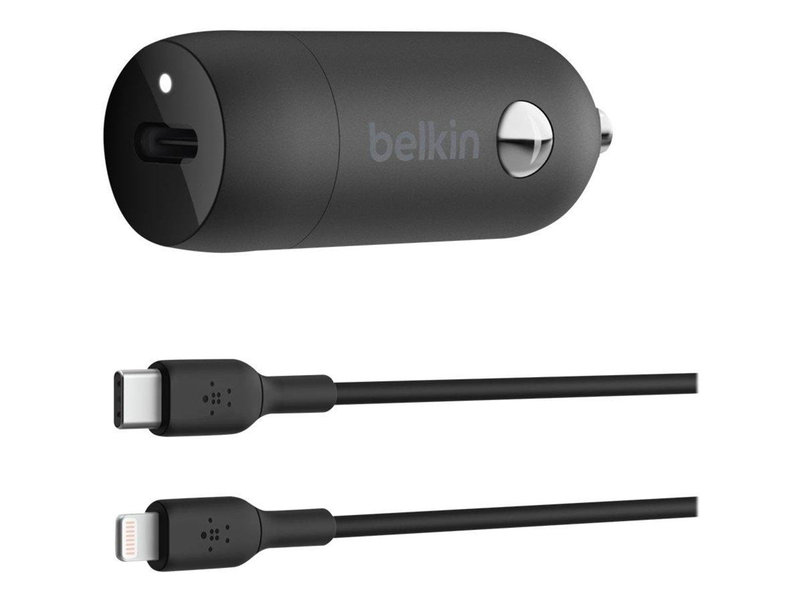 Belkin BoostCharge 30W USB-C Car Charger + USB-C to Lightning cable