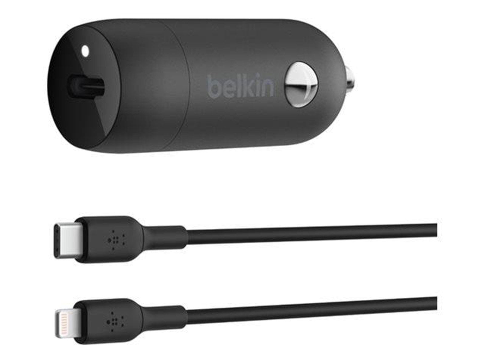 Belkin BoostCharge 30W USB-C Car Charger + USB-C to Lightning cable