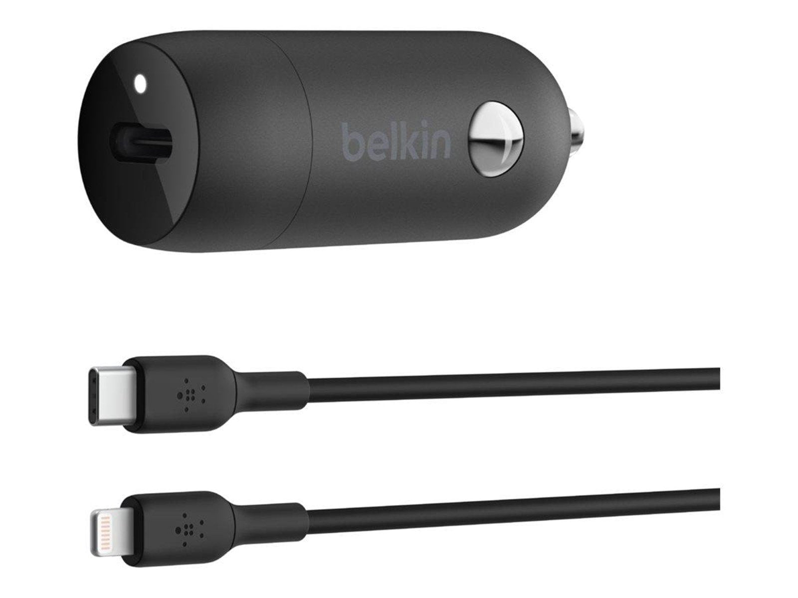 Belkin BoostCharge 30W USB-C Car Charger + USB-C to Lightning cable