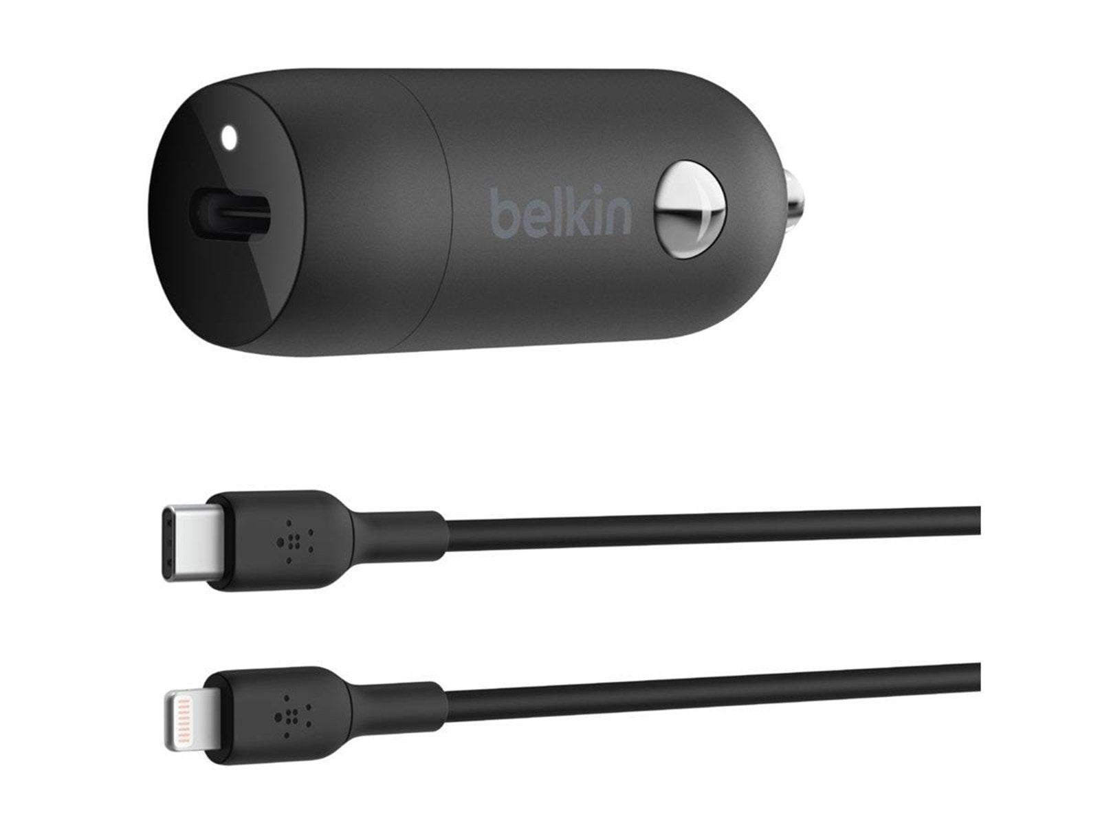 Belkin BoostCharge 30W USB-C Car Charger + USB-C to Lightning cable
