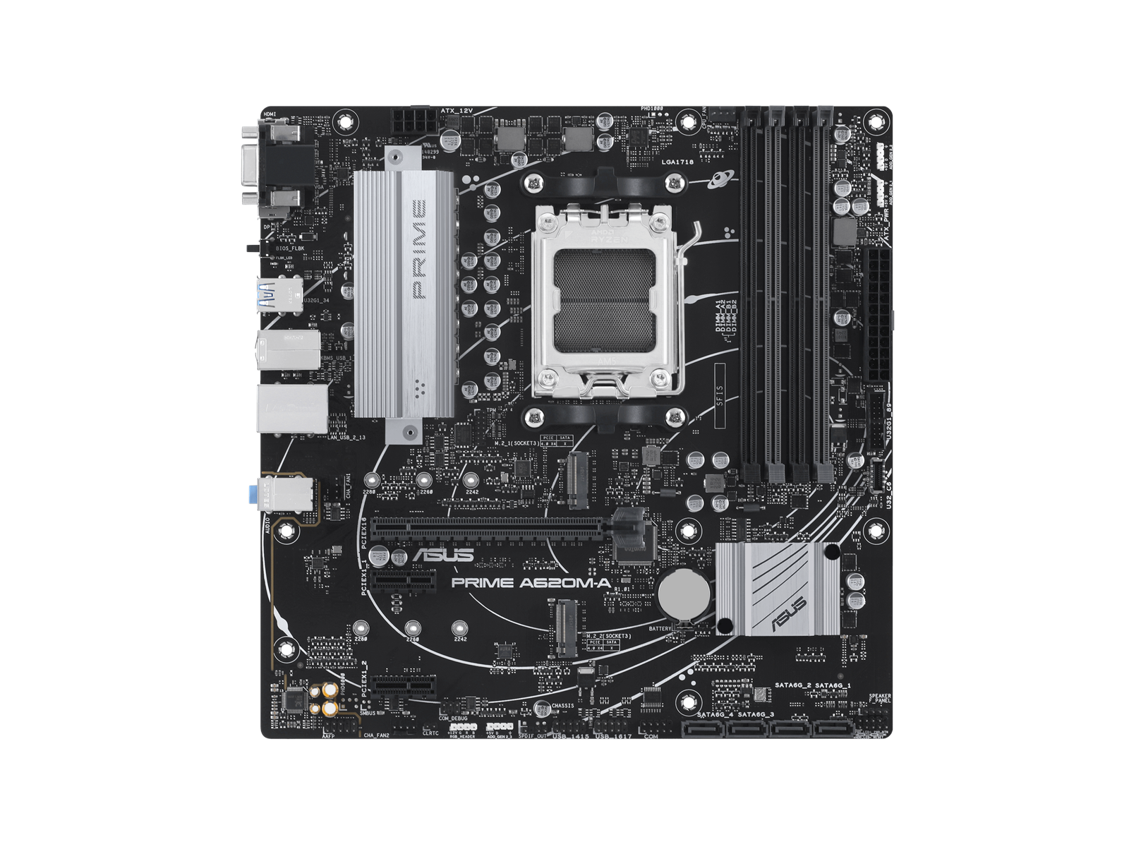 ASUS PRIME A620M-A-CSM Mainboard - AMD A620 - AMD AM5 socket - DDR5 RAM - Micro-ATX