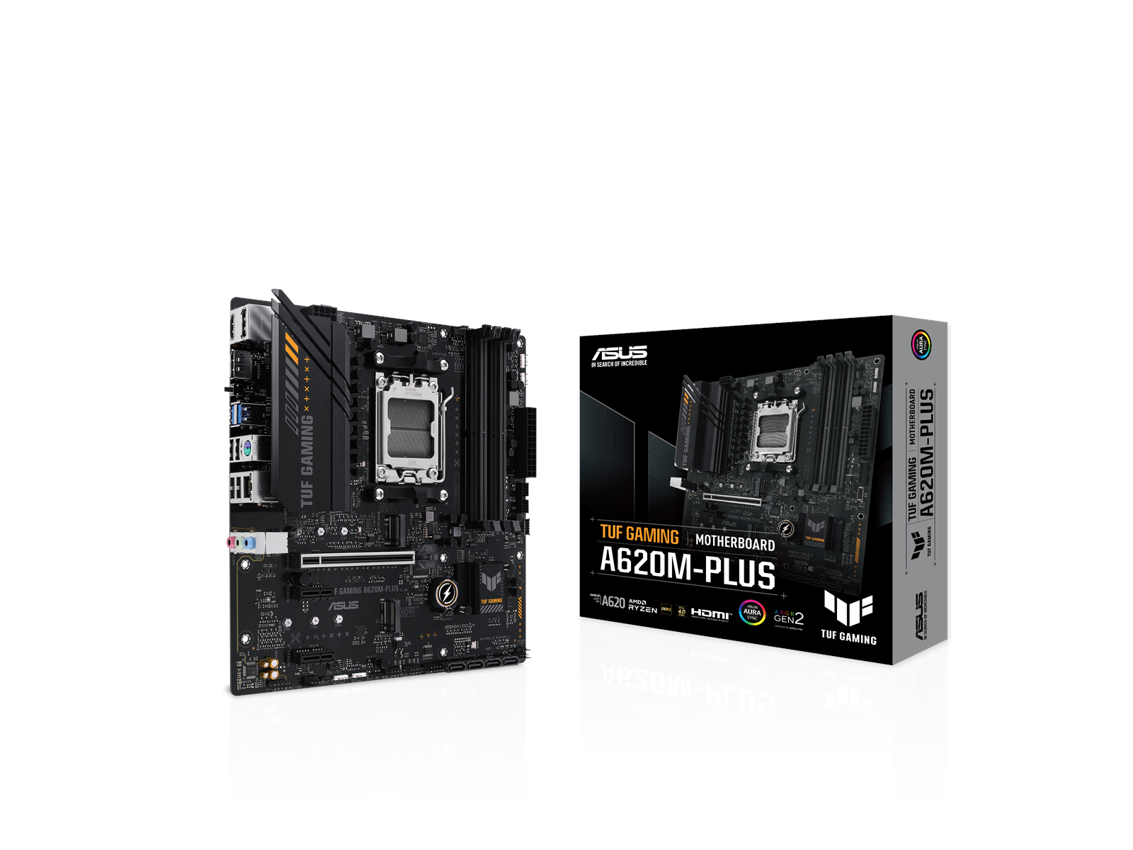 ASUS TUF GAMING A620M-PLUS Mainboard - AMD A620 - AMD AM5 socket - DDR5 RAM - Micro-ATX