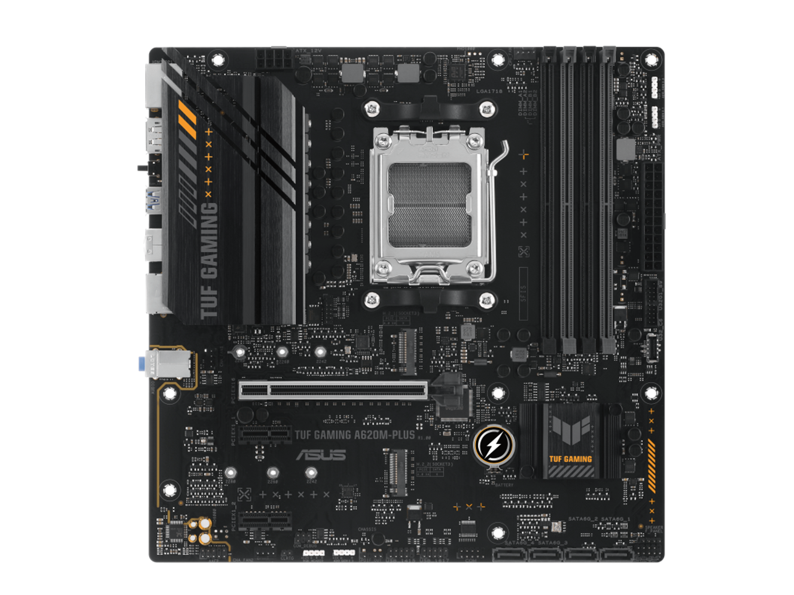 ASUS TUF GAMING A620M-PLUS Mainboard - AMD A620 - AMD AM5 socket - DDR5 RAM - Micro-ATX