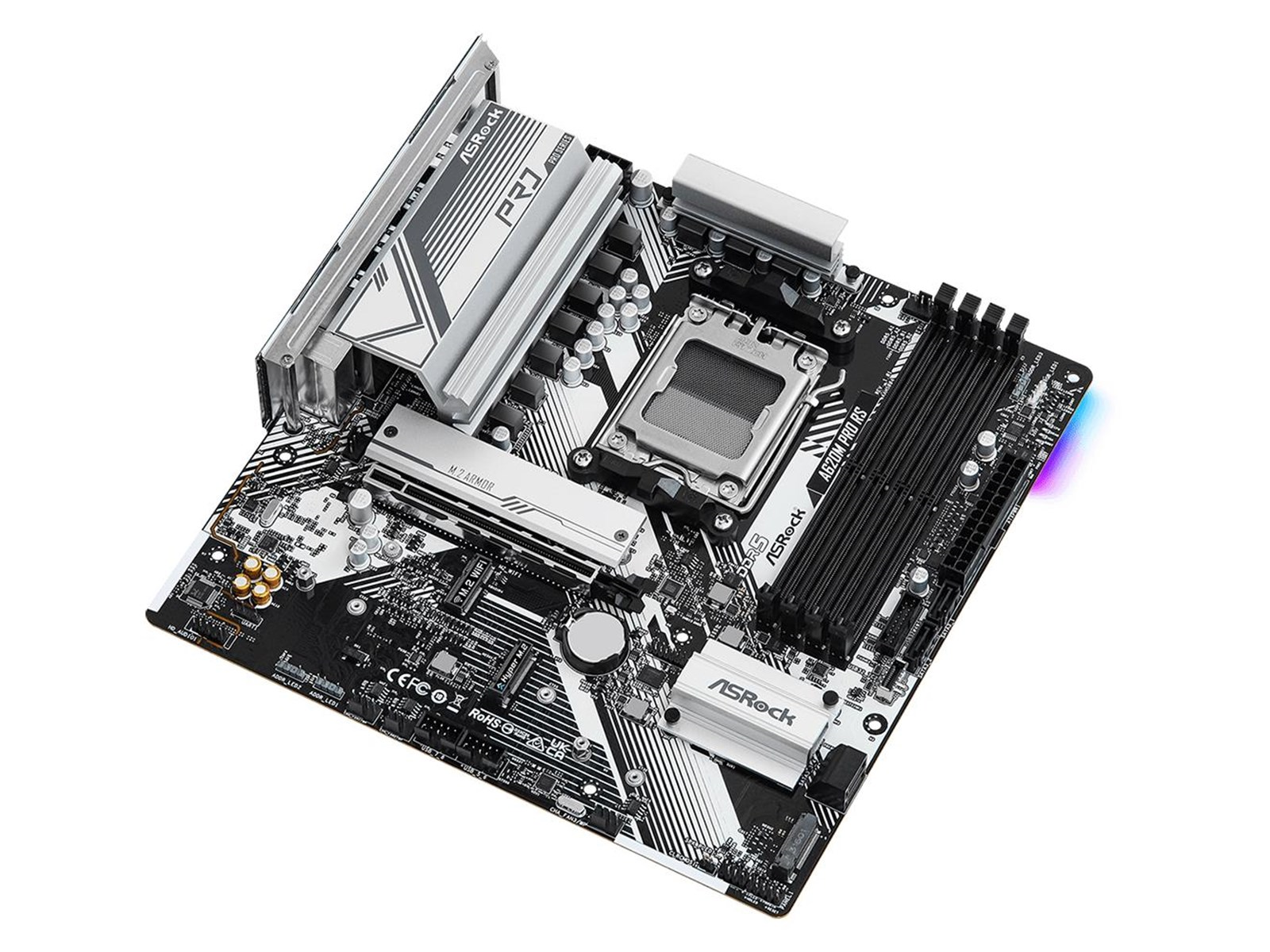 ASRock A620M PRO RS Mainboard - AMD A620 - AMD AM5 socket - DDR5 RAM - Micro-ATX