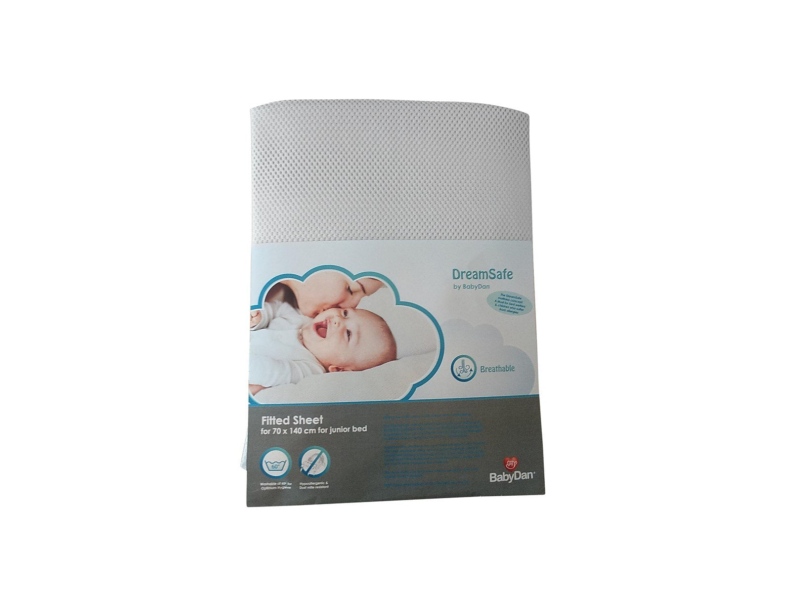 BabyDan DreamSafe Sheet for Junior Bed (70x140cm) White