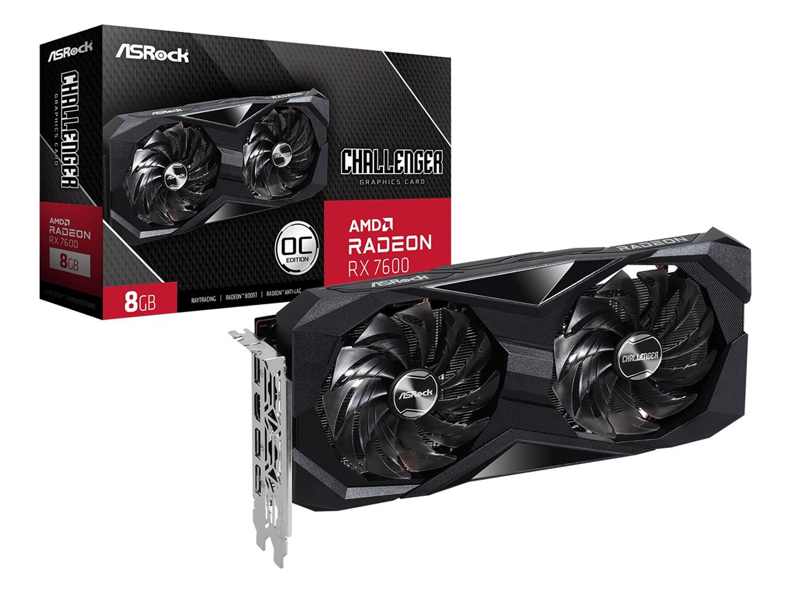 ASRock Radeon RX 7600 Challenger OC - 8GB GDDR6 RAM - Grafikkarte