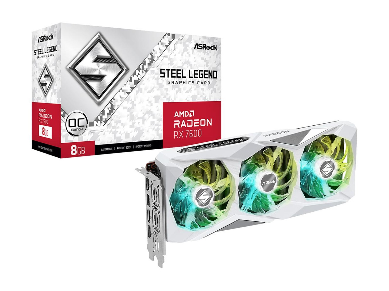 ASRock Radeon RX 7600 Steel Legend - 8GB GDDR6 RAM - Grafikkarte