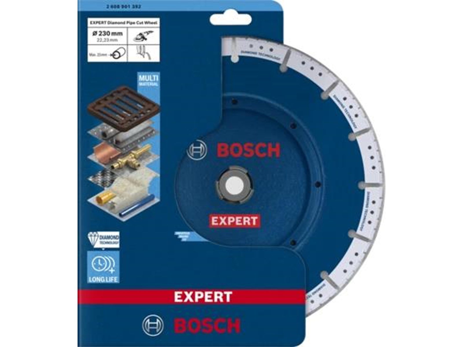 Bosch EXPERT DIAMOND PIPE CUT WHEEL FOR SMALL ANGLE GRINDERS