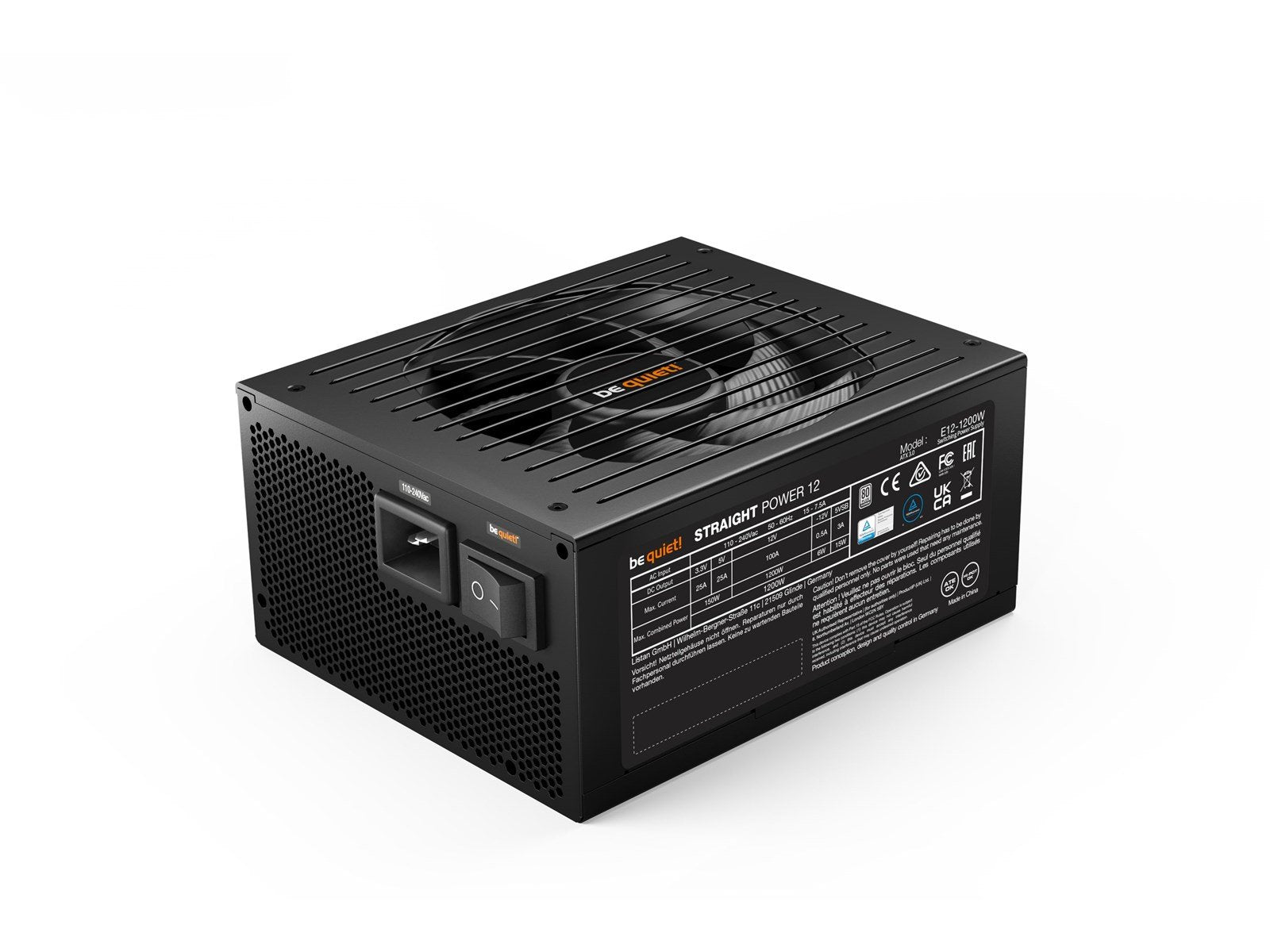 be quiet! Straight Power 12 Platinum 1200W Netzteile - 1200 Watt - 135 mm - ATX 3.1 - 80 Plus Platinium