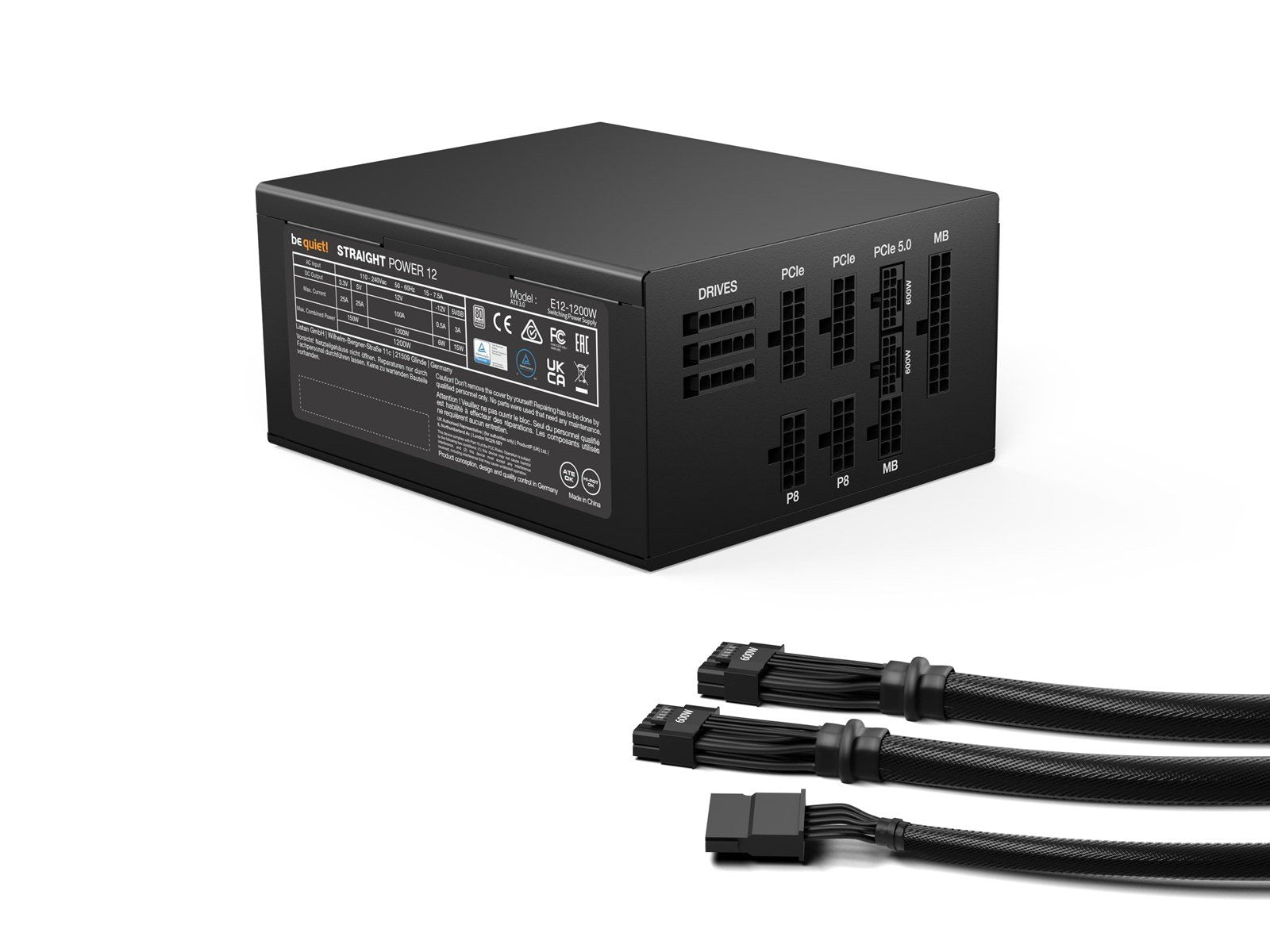 be quiet! Straight Power 12 Platinum 1200W Netzteile - 1200 Watt - 135 mm - ATX 3.1 - 80 Plus Platinium