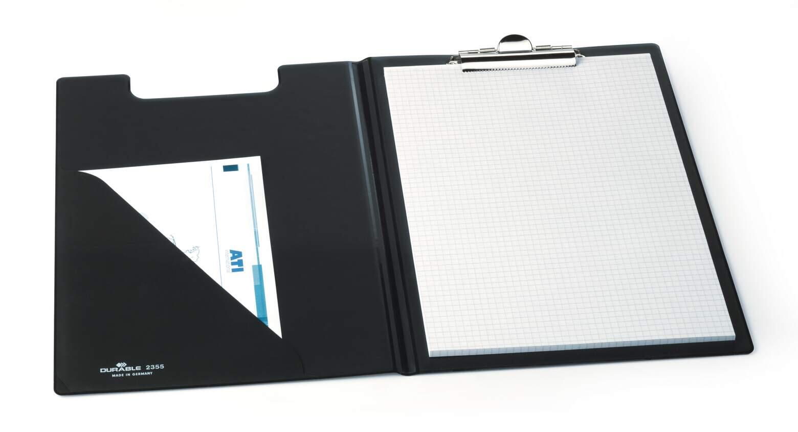 DURABLE Klemmbrettmappe DIN A4 mit Dreiecktasche - schwarz