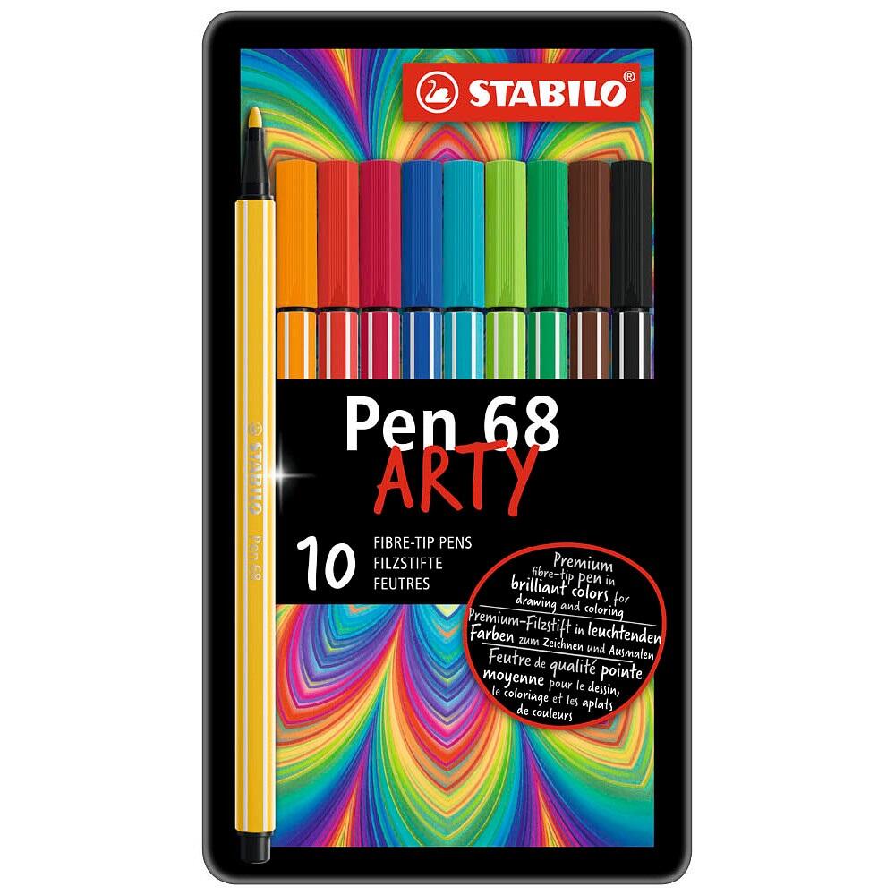 STABILO Pen 68 Filzstifte farbsortiert - 10 Stück