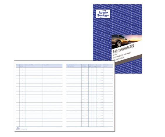 AVERY Zweckform Fahrtenbuch 223 mit Jahresabrechnung - 40 Blatt - A5