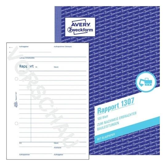 AVERY Zweckform Rapport A5 mit Blaupapier - 100 Blatt