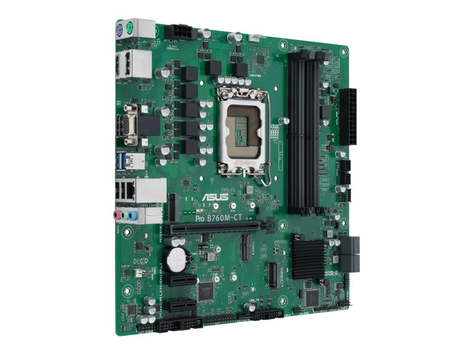 ASUS PRO B760M-CT-CSM Mainboard - Intel B760 - Intel LGA1700 socket - DDR5 RAM - Micro-ATX