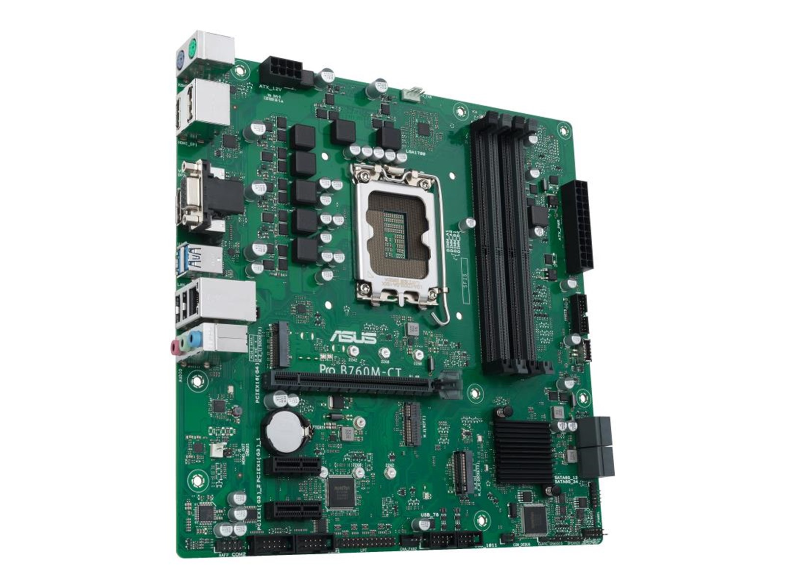 ASUS PRO B760M-CT-CSM Mainboard - Intel B760 - Intel LGA1700 socket - DDR5 RAM - Micro-ATX