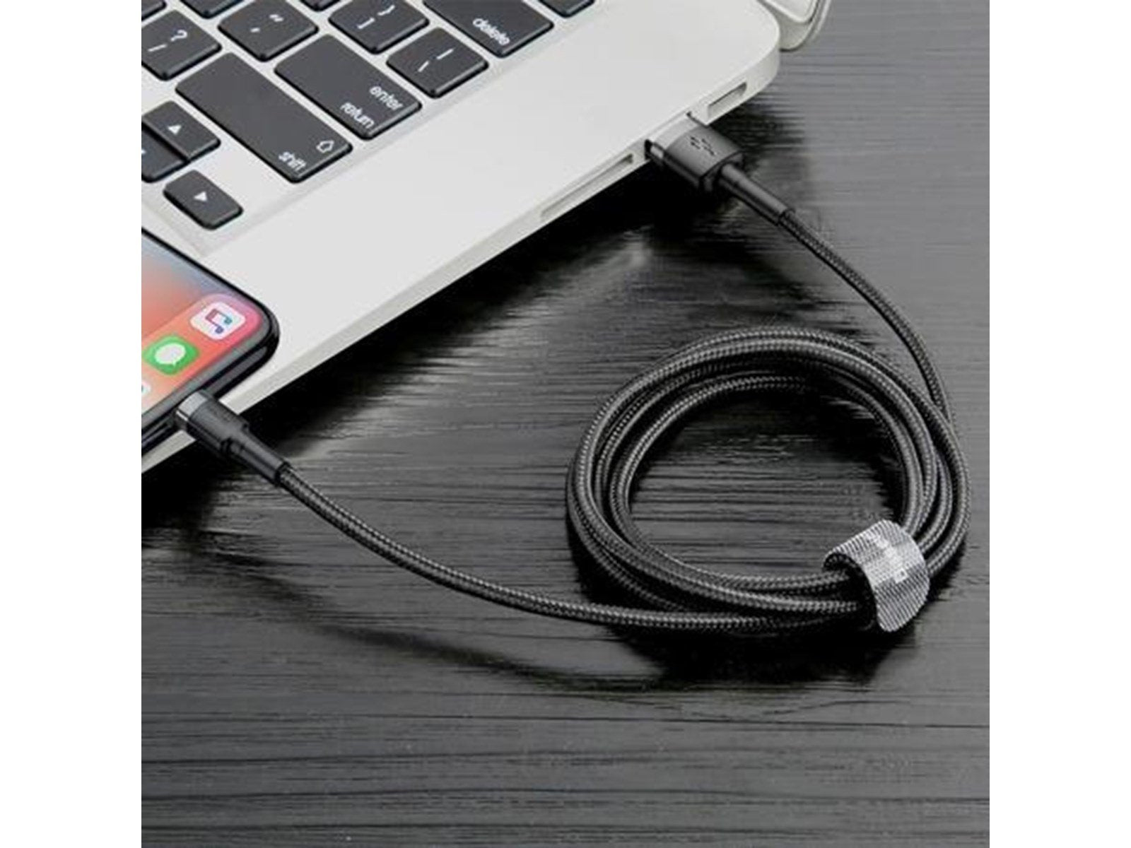 Baseus Cafule USB Lightning Cable 2.4A 0.5m (Gray+Black)