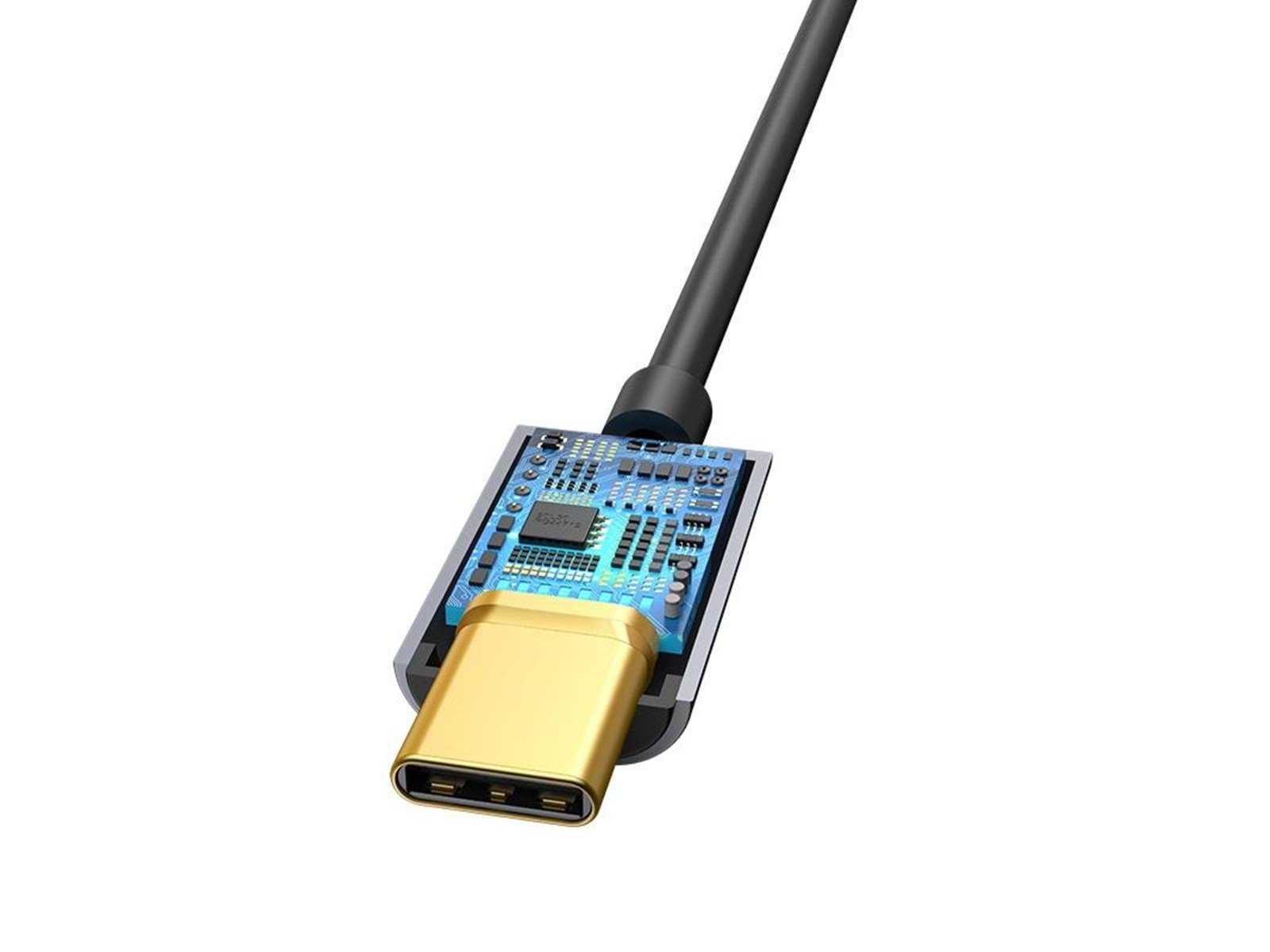 Baseus L54 Audio Adapter USB-C + mini jack 3.5mm (Black+Gray)