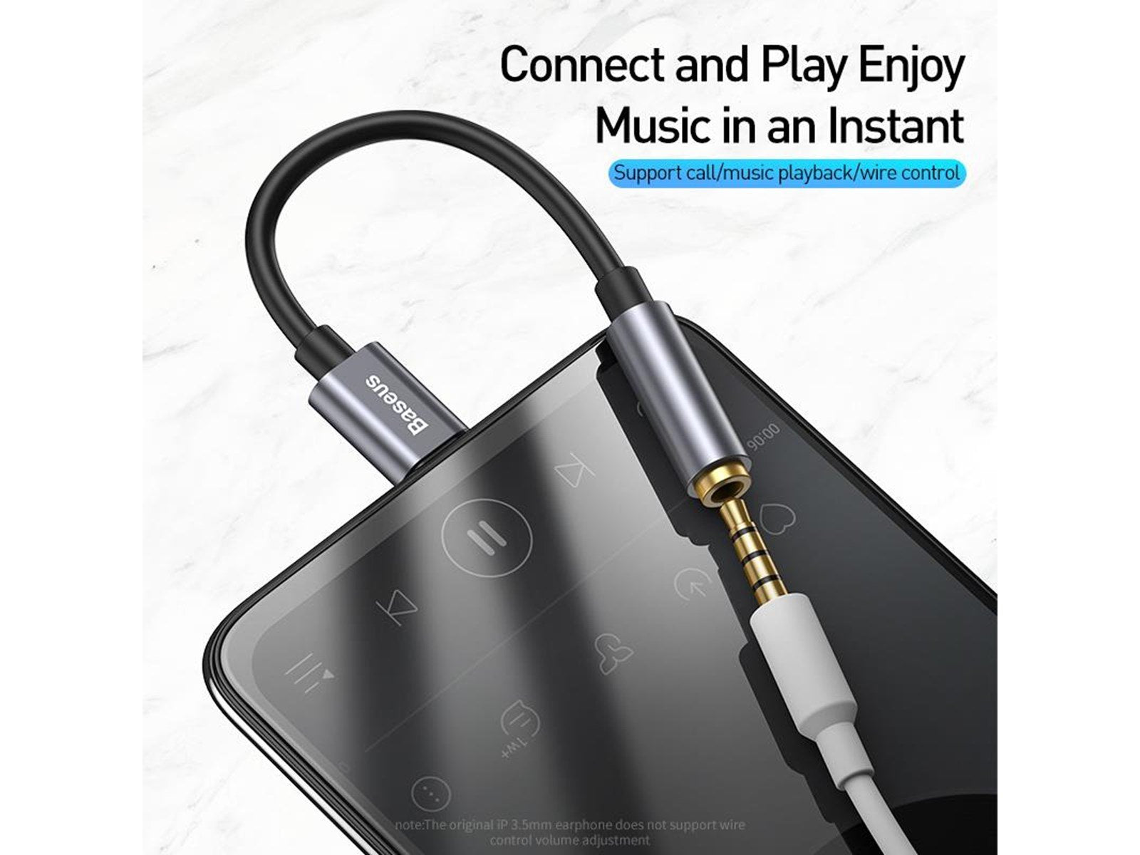 Baseus L54 Audio Adapter USB-C + mini jack 3.5mm (Black+Gray)