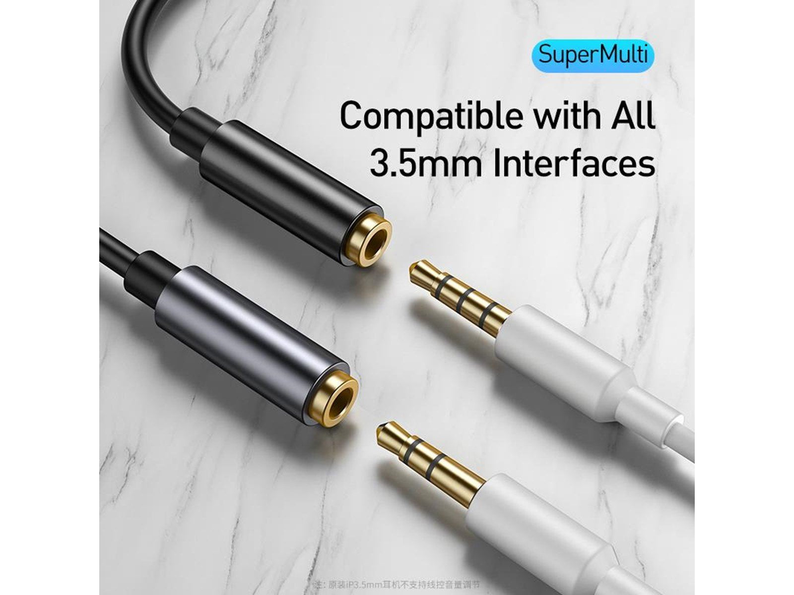 Baseus L54 Audio Adapter USB-C + mini jack 3.5mm (Black+Gray)