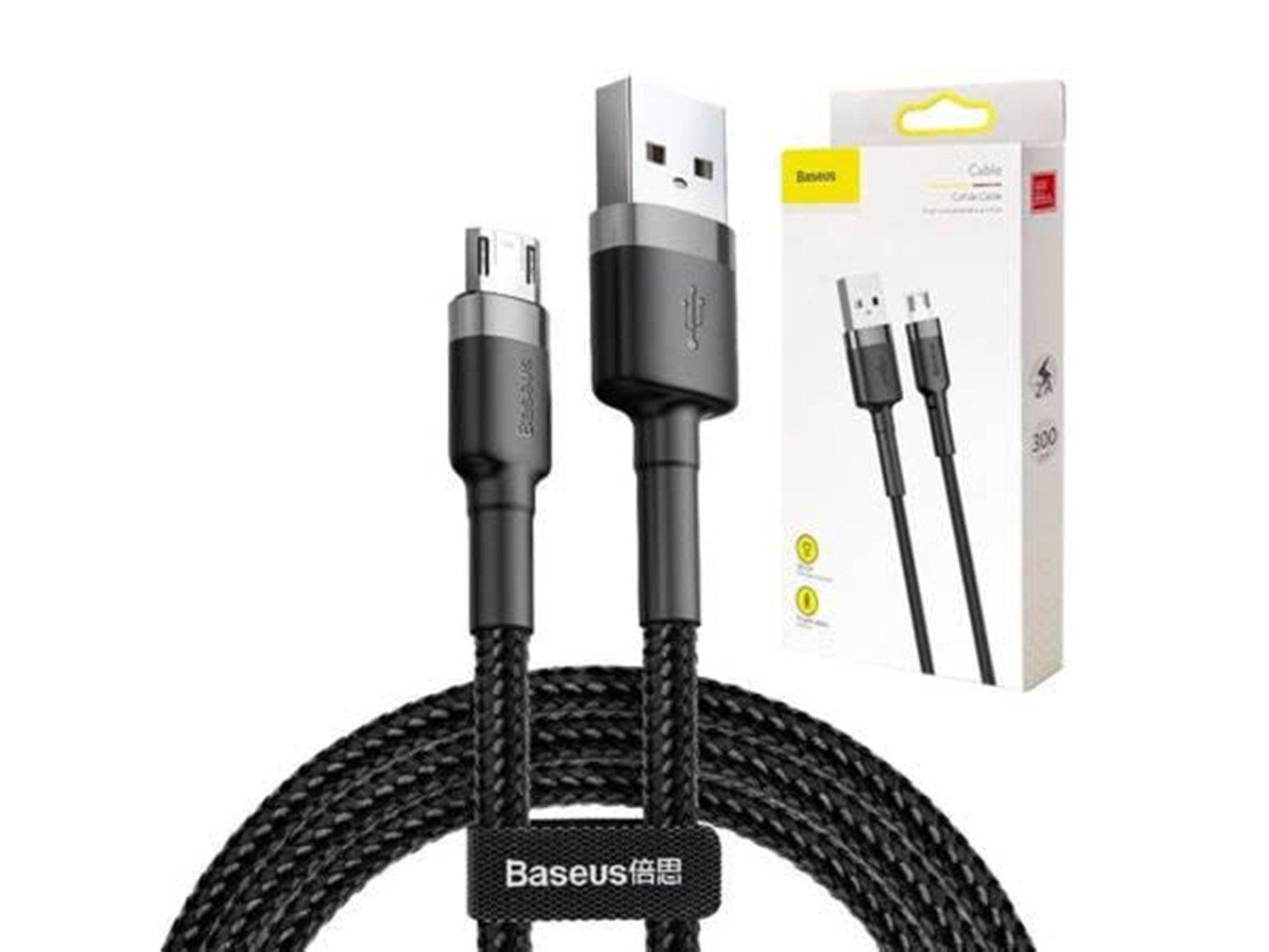Baseus Cafule Cable USB For Micro 2A 3m Gray+Black