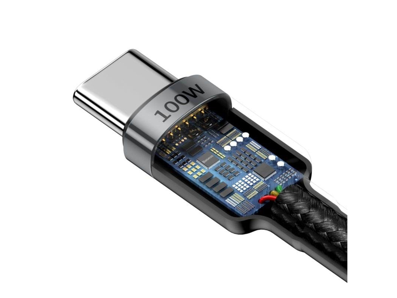 Baseus Cafule PD2.0 100W flash charging USB For Type-C cable (20V 5A)2m Gray+Black