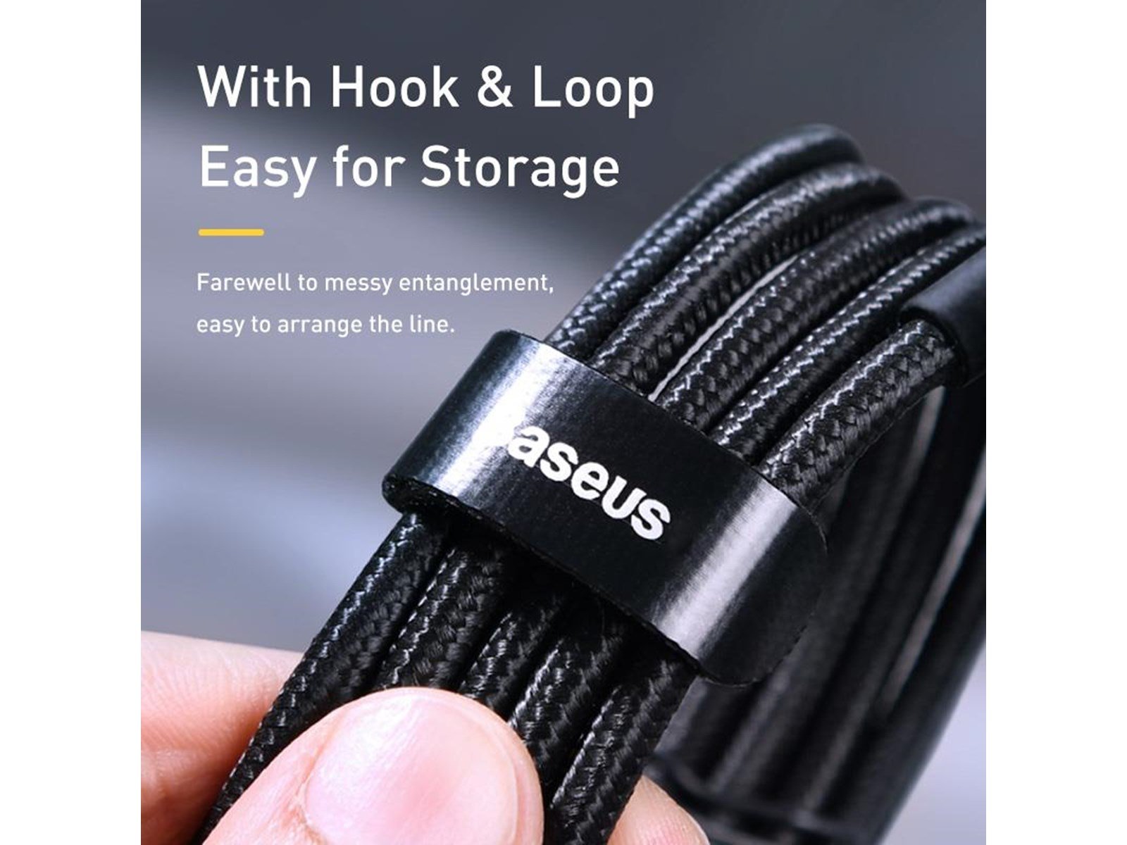 Baseus Cafule PD2.0 100W flash charging USB For Type-C cable (20V 5A)2m Gray+Black