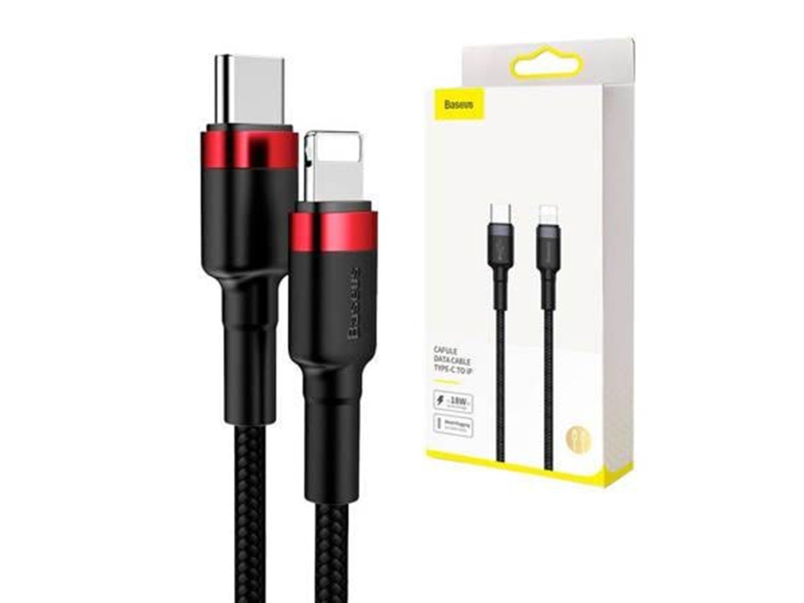 Baseus Cafule Cable Type-C to iP PD 18W 1m Red+Black