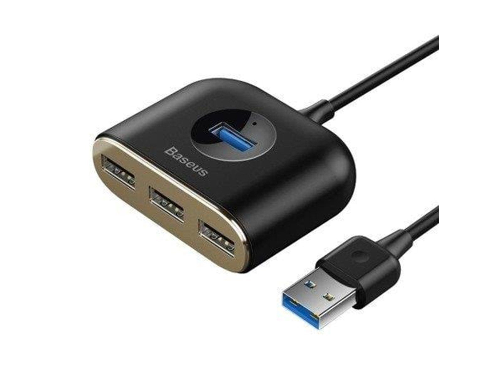 Baseus Square round 4-in-1 USB-Hubs - USB 3.0 - 4 - Schwarz