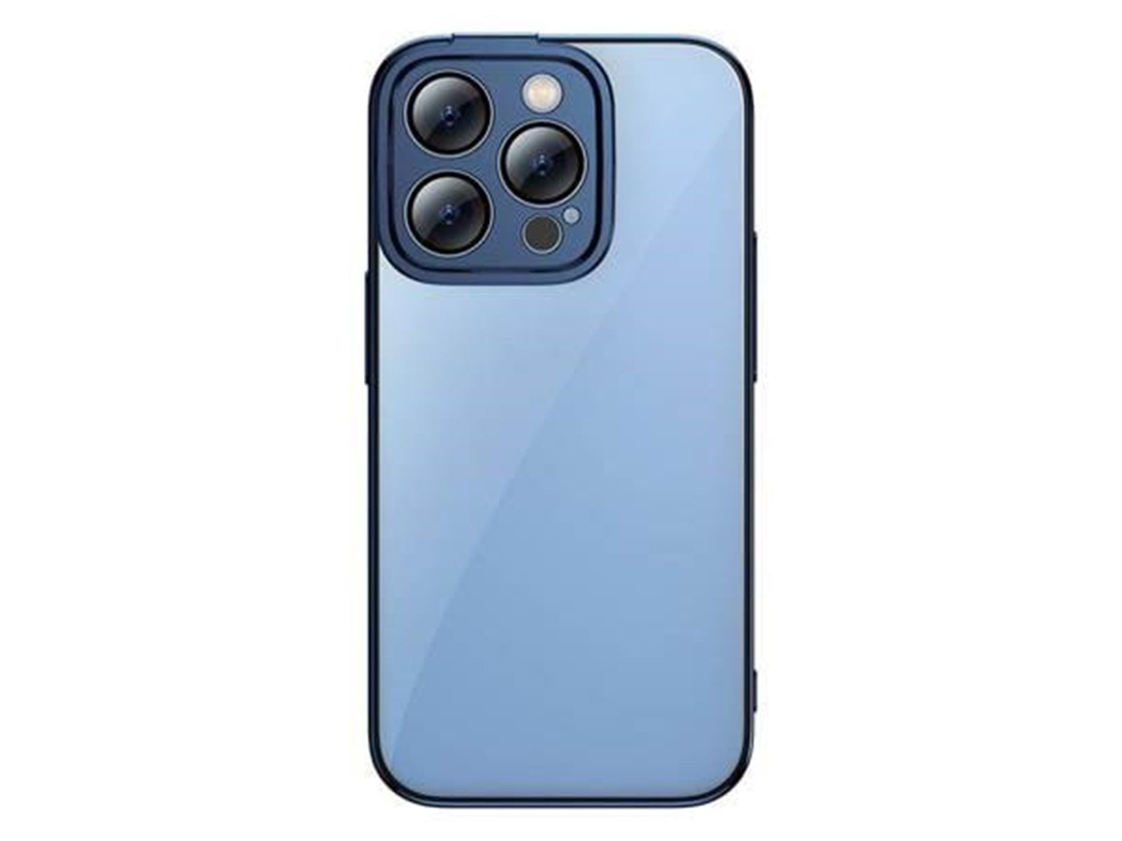 Baseus Glitter Transparent Case and Tempered Glass set for iPhone 14 Pro Max (blue)