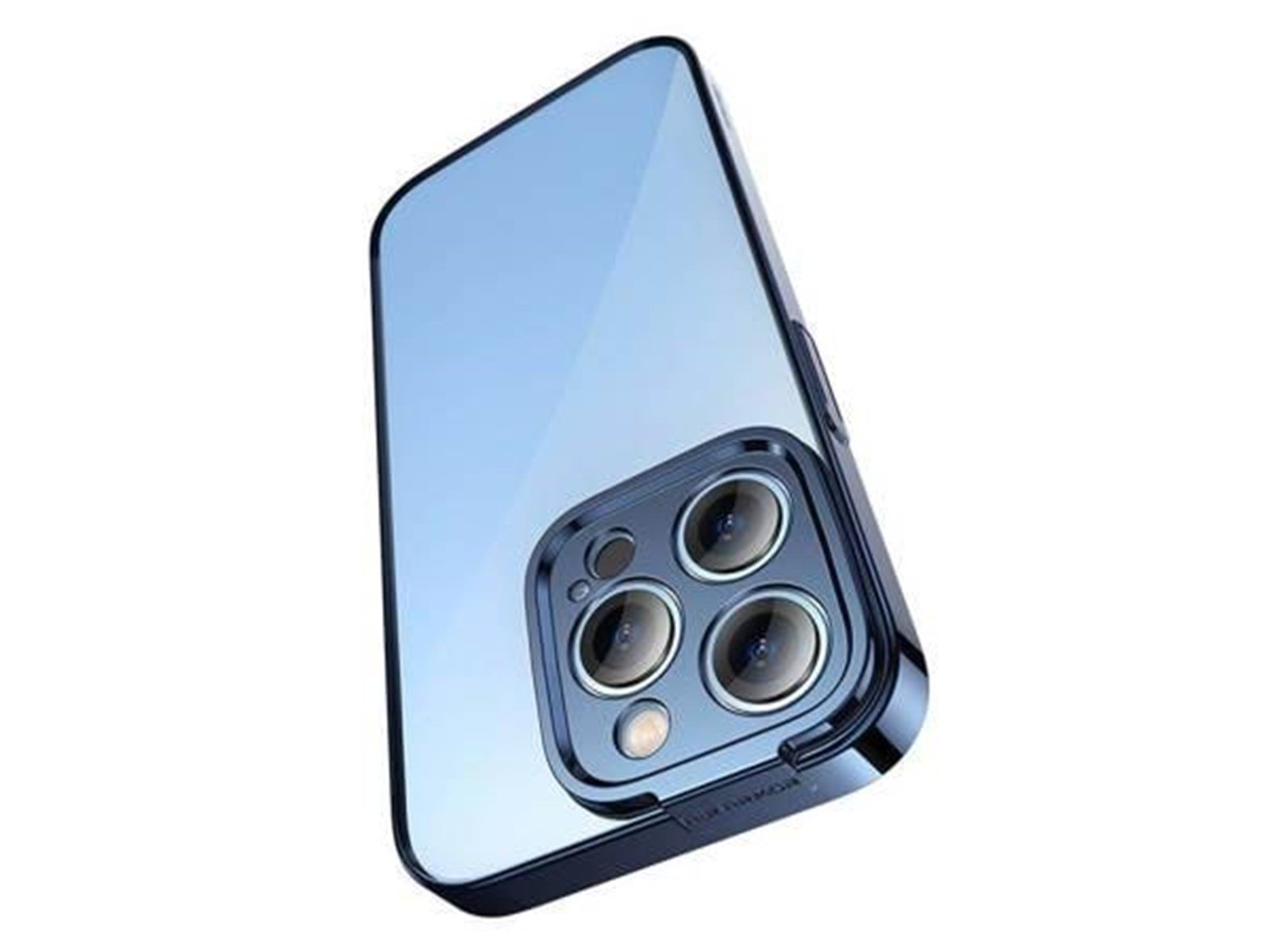 Baseus Glitter Transparent Case and Tempered Glass set for iPhone 14 Pro Max (blue)