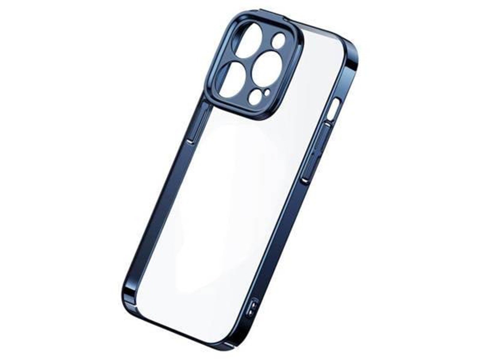 Baseus Glitter Transparent Case and Tempered Glass set for iPhone 14 Pro Max (blue)