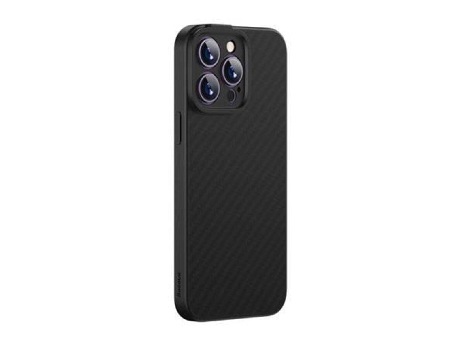 Baseus Case  Synthetic Fiber Series for iPhone 14 Pro (black)+ tempered glass + cleaning kit