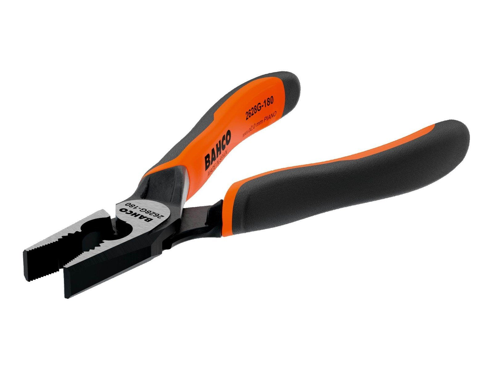 BAHCO ERGO™ Combination Pliers with Self-Opening Dual-Component Handles and Phosphate Finish 200 mm