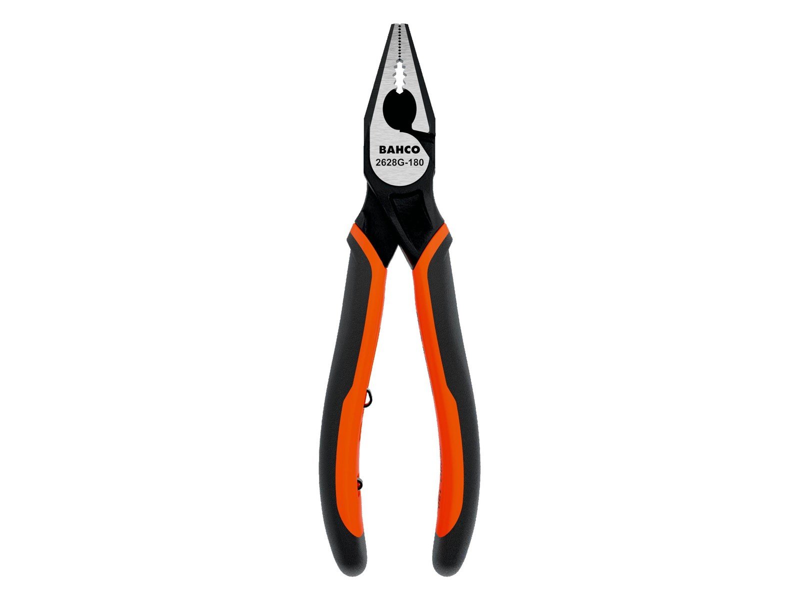 BAHCO ERGO™ Combination Pliers with Self-Opening Dual-Component Handles and Phosphate Finish 200 mm