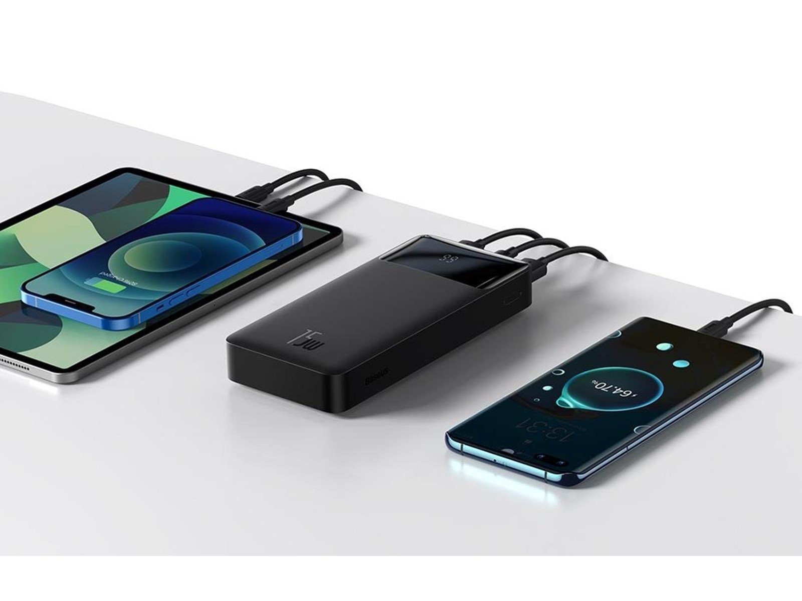 Baseus Bipow 15W Powerbank (Akku) - schwarz - 30000 mAh