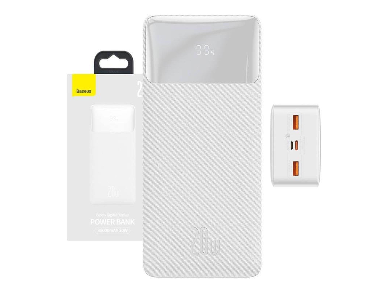 Baseus Bipow Powerbank (Akku) - Weiß - 30000 mAh