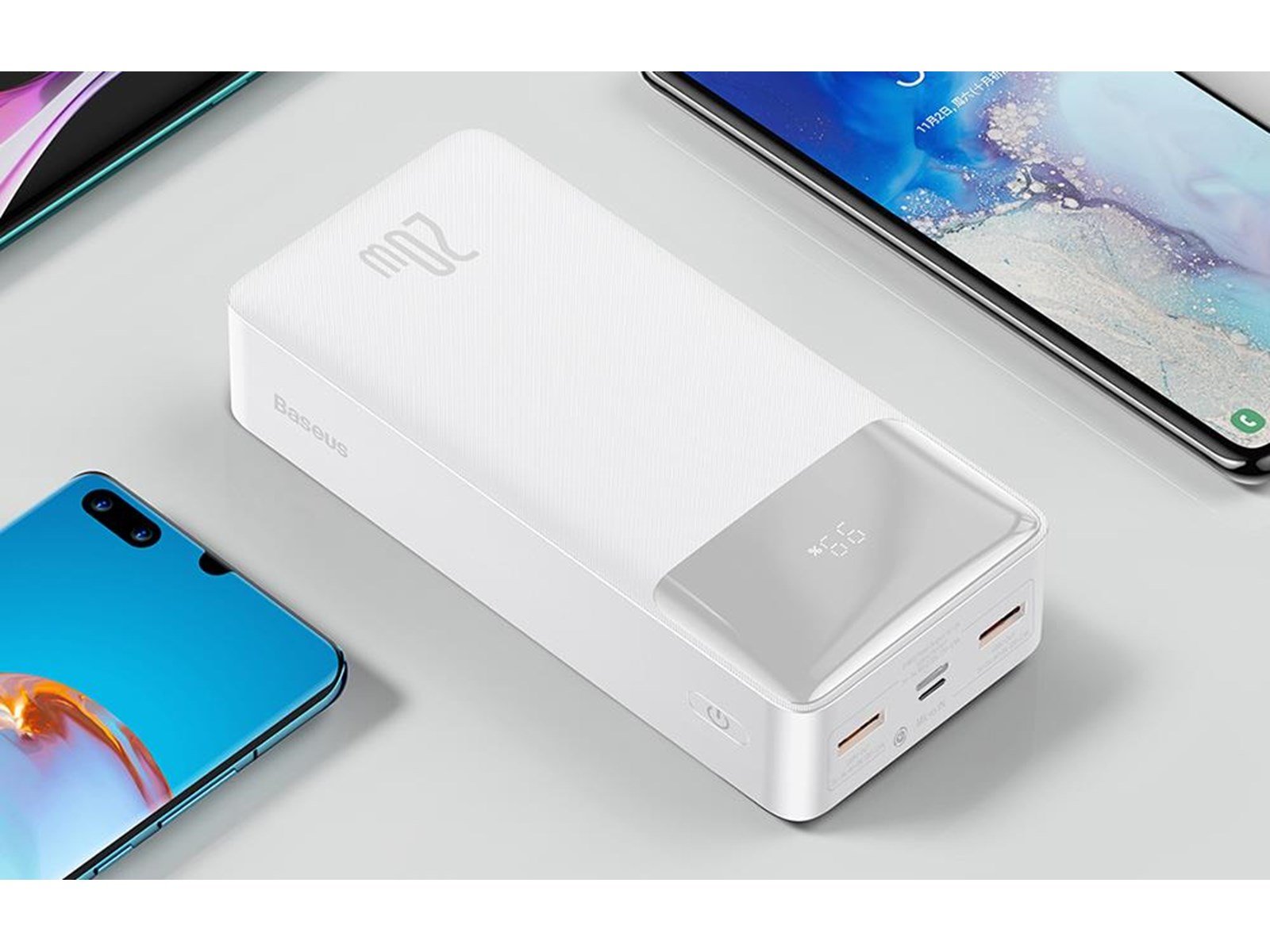 Baseus Bipow Powerbank (Akku) - Weiß - 30000 mAh