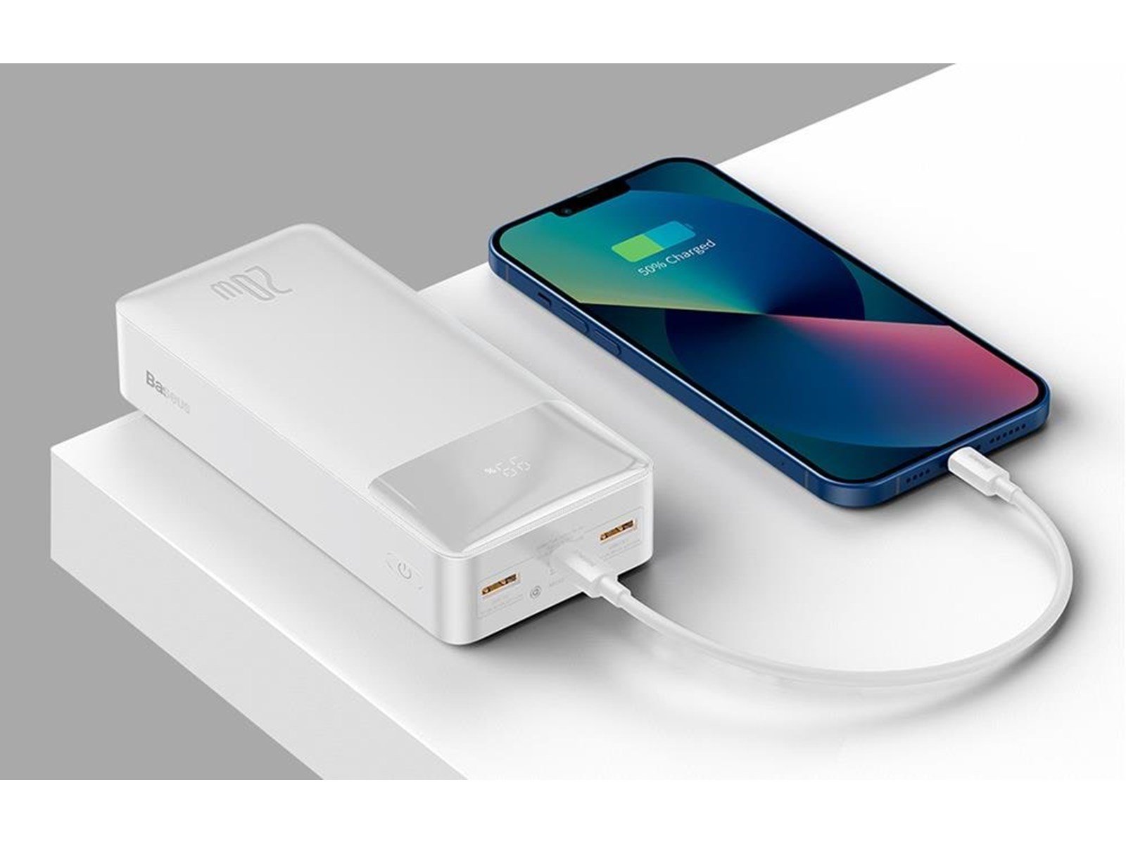 Baseus Bipow Powerbank (Akku) - Weiß - 30000 mAh