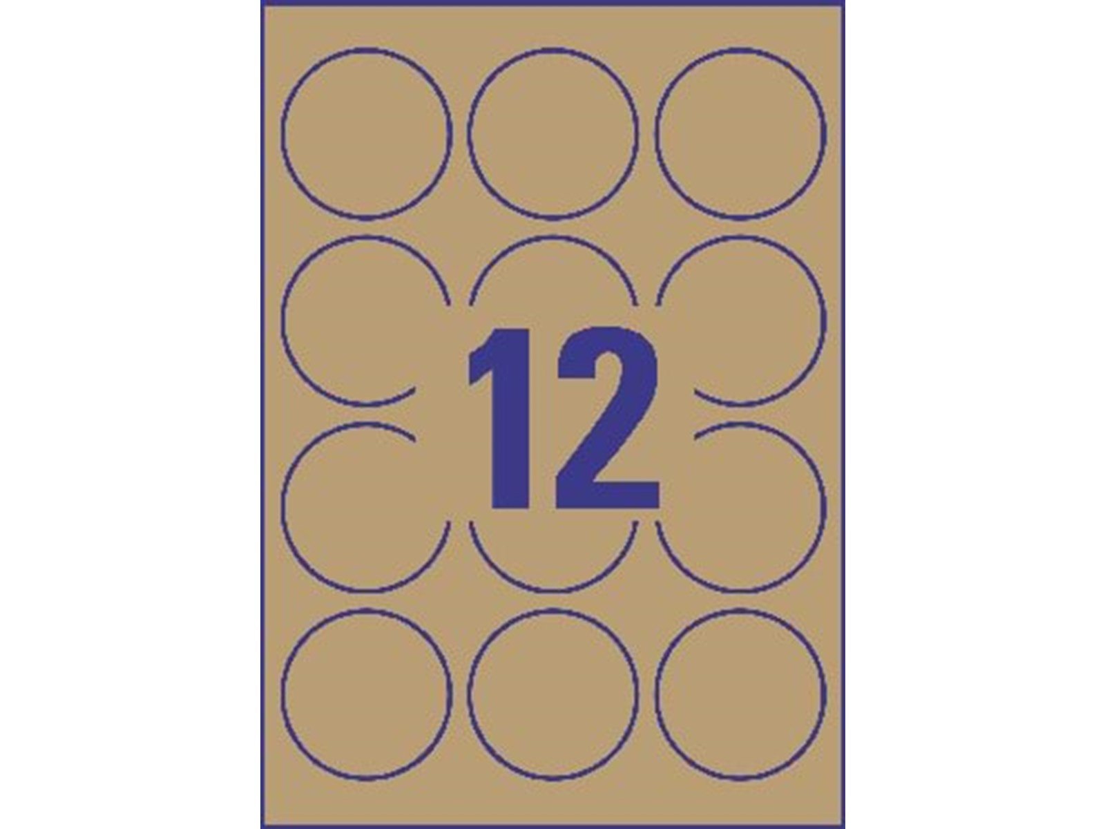 Avery Round Brown Kraft Product Labels (recycle)