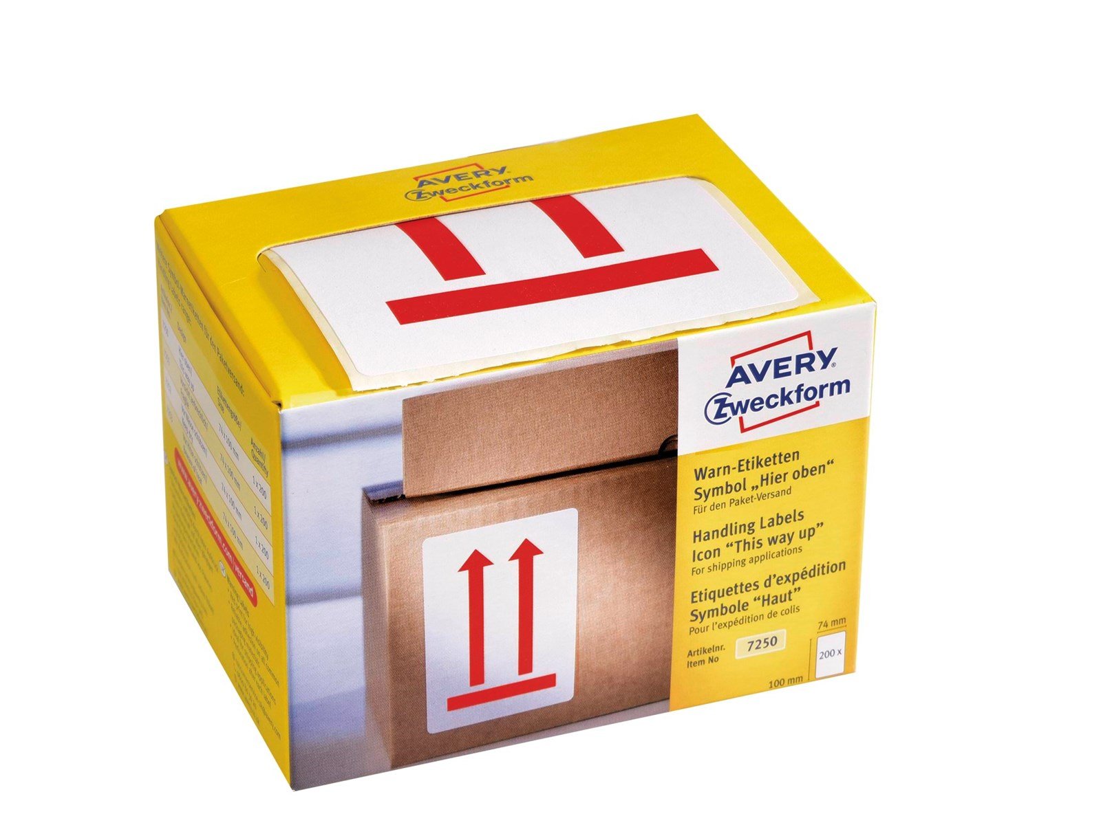 Avery Labels in dispenser pre-printed with 