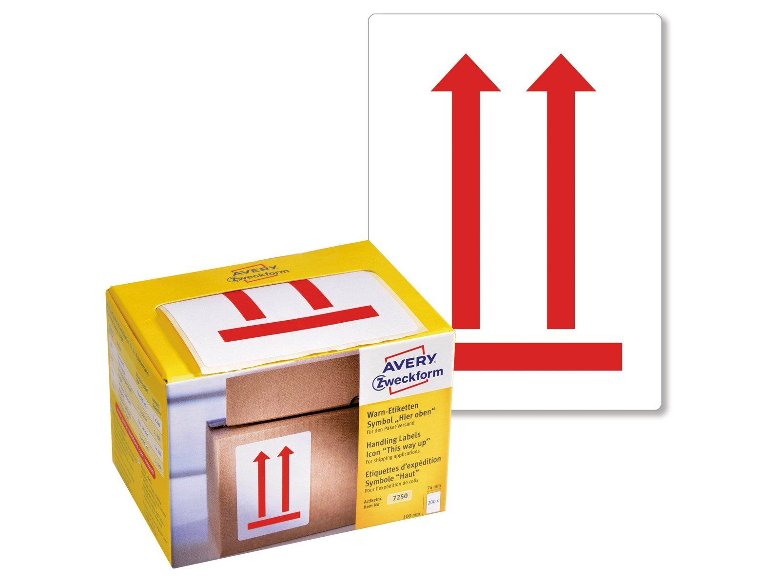 Avery Labels in dispenser pre-printed with 