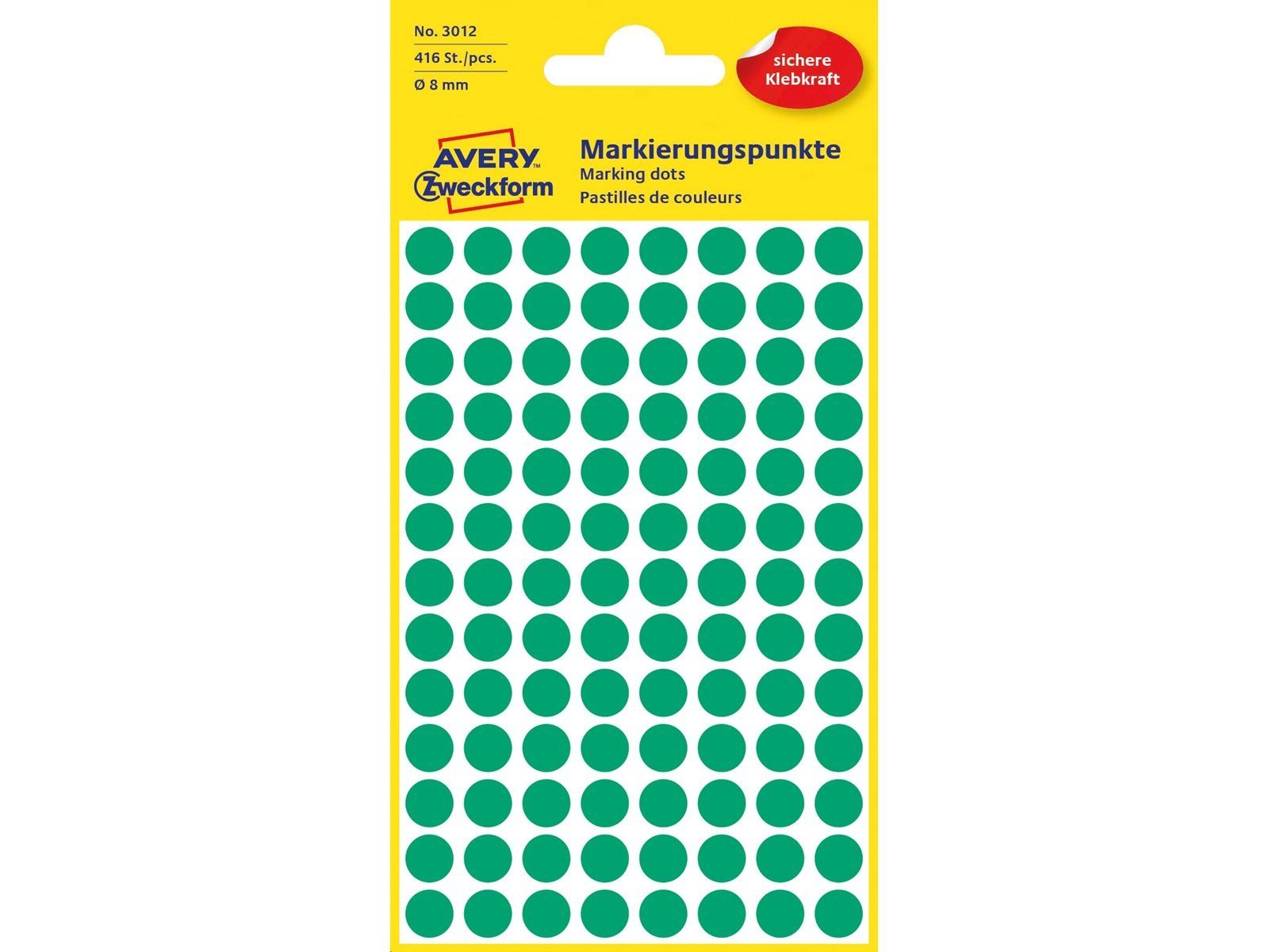 Avery Colour coding dots permanent green