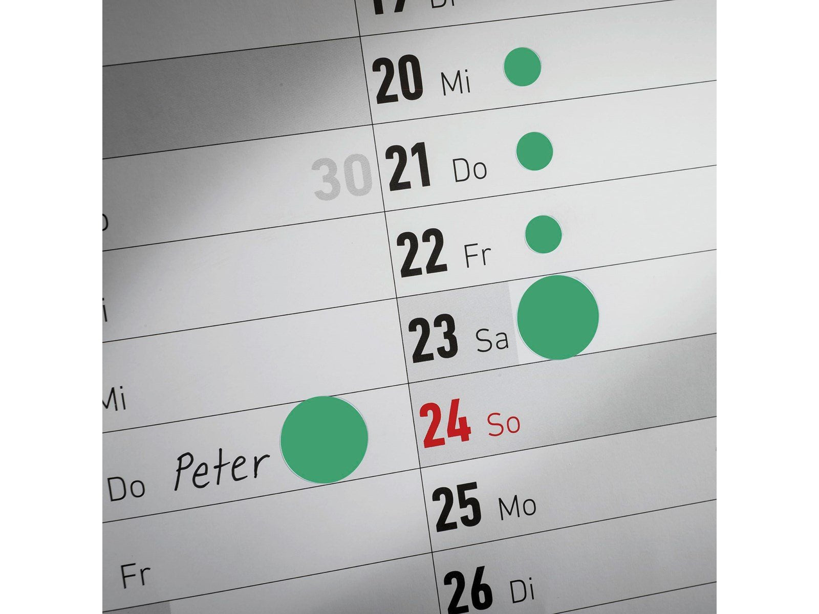 Avery Colour coding dots permanent green