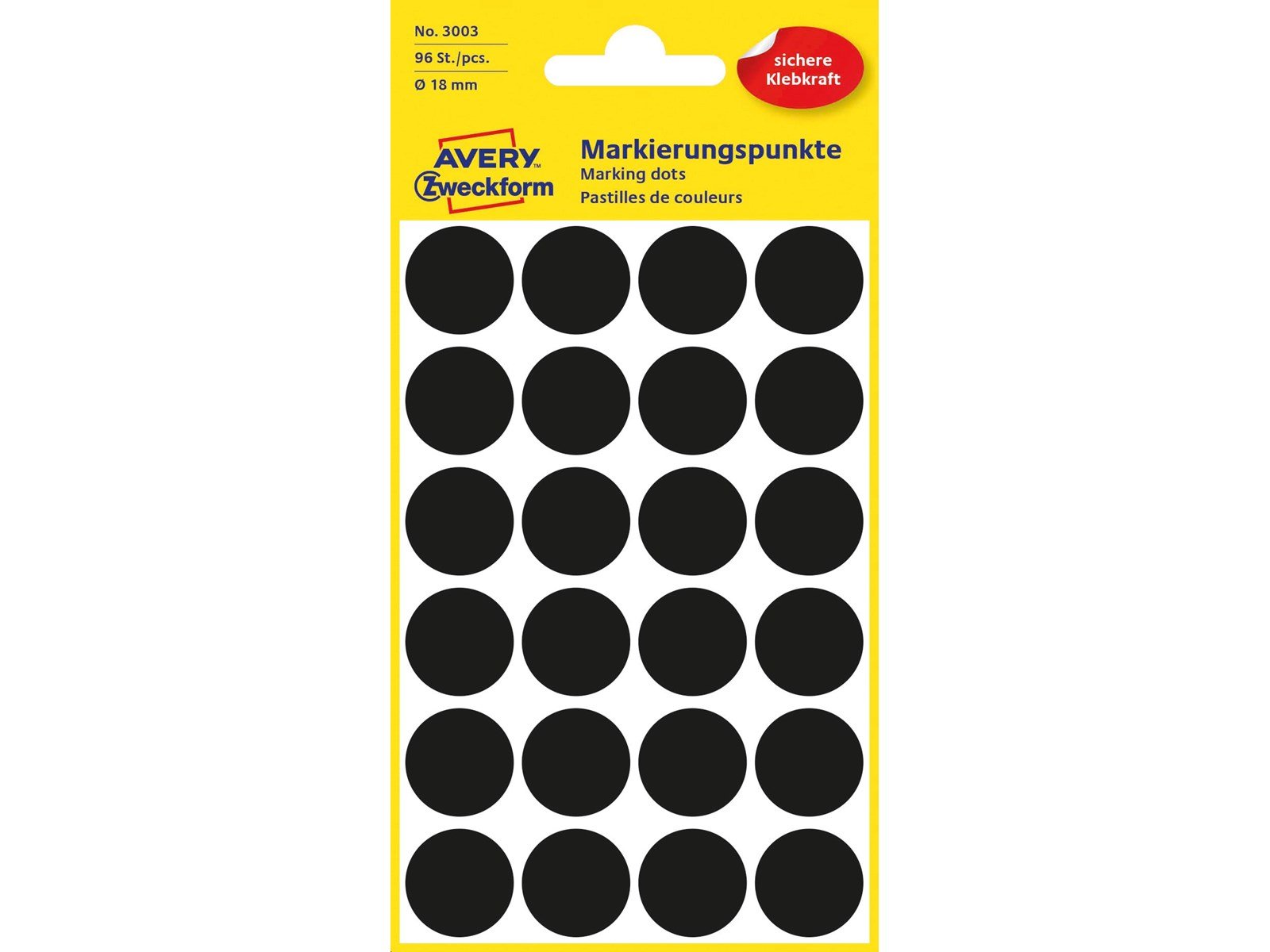 Avery Colour coding dots permanent black