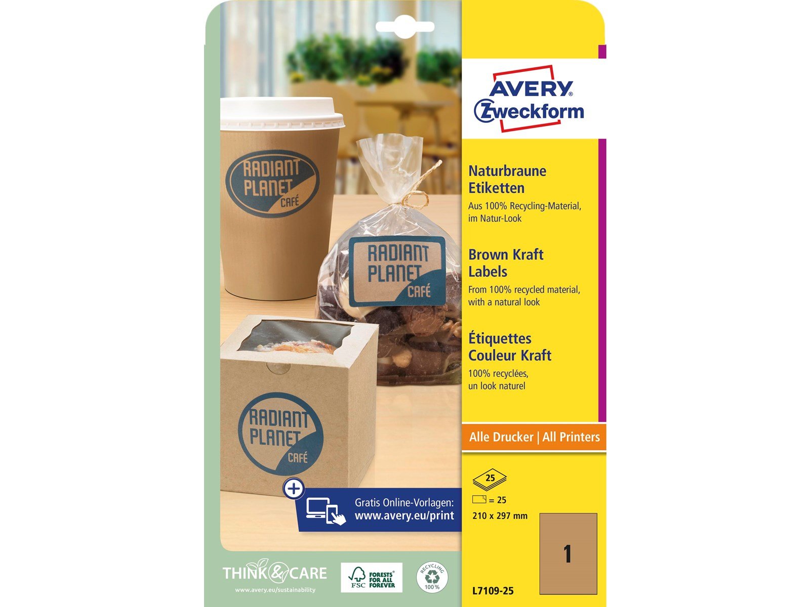 Avery Brown kraft rectangular Product Labels (recycle)