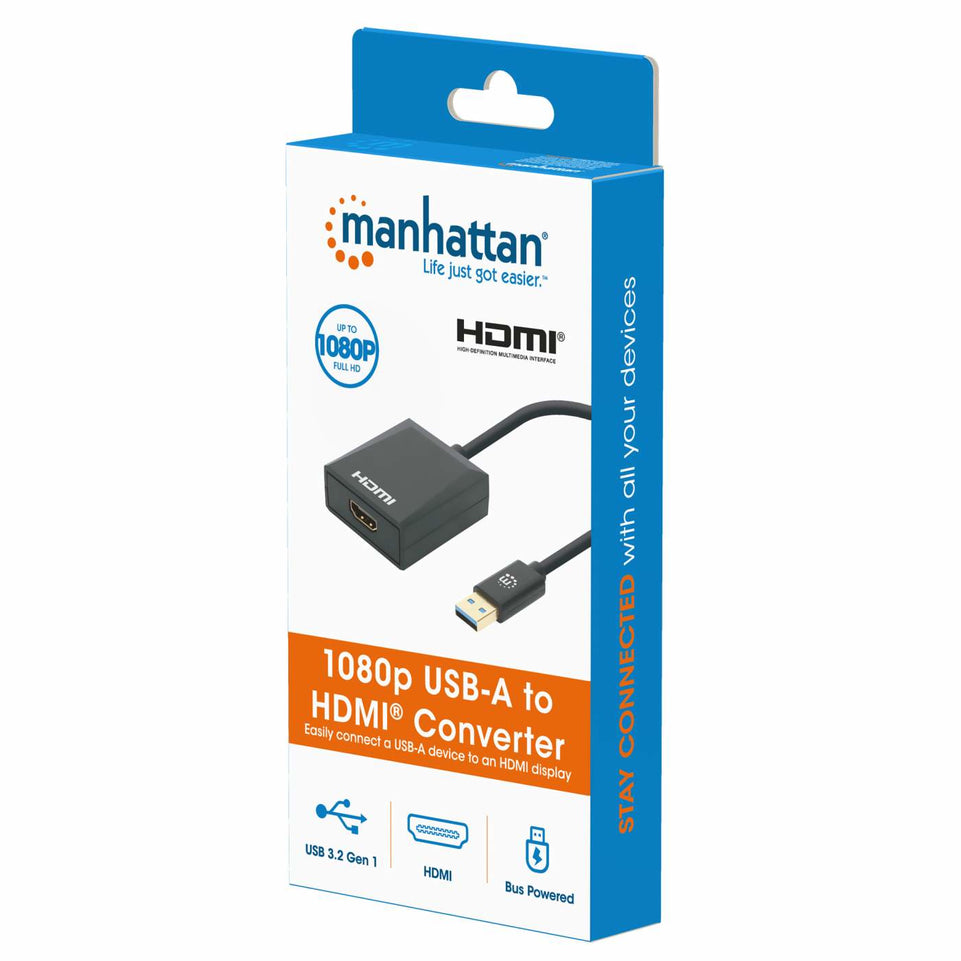 MANHATTAN USB-A USB 3.1 Gen 1 auf HDMI-Adapter 1080p@60Hz