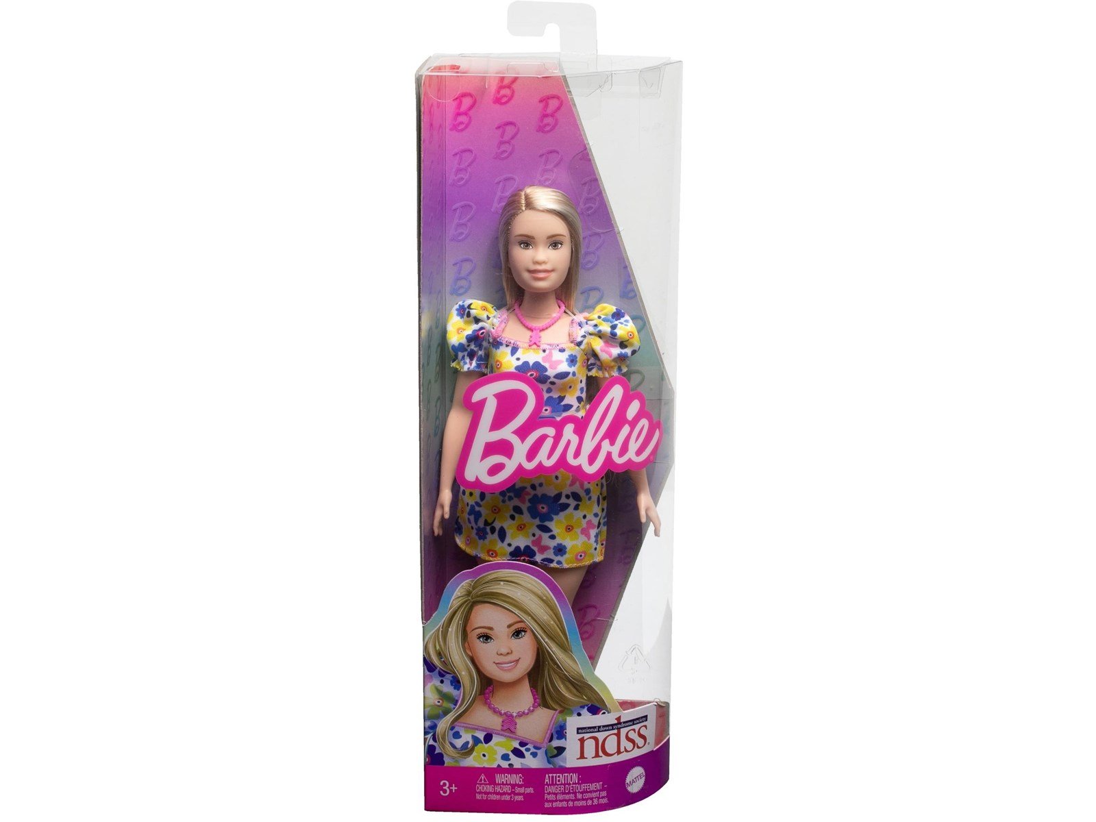 Barbie Fashionista Doll Yellow Blue Floral (DS)
