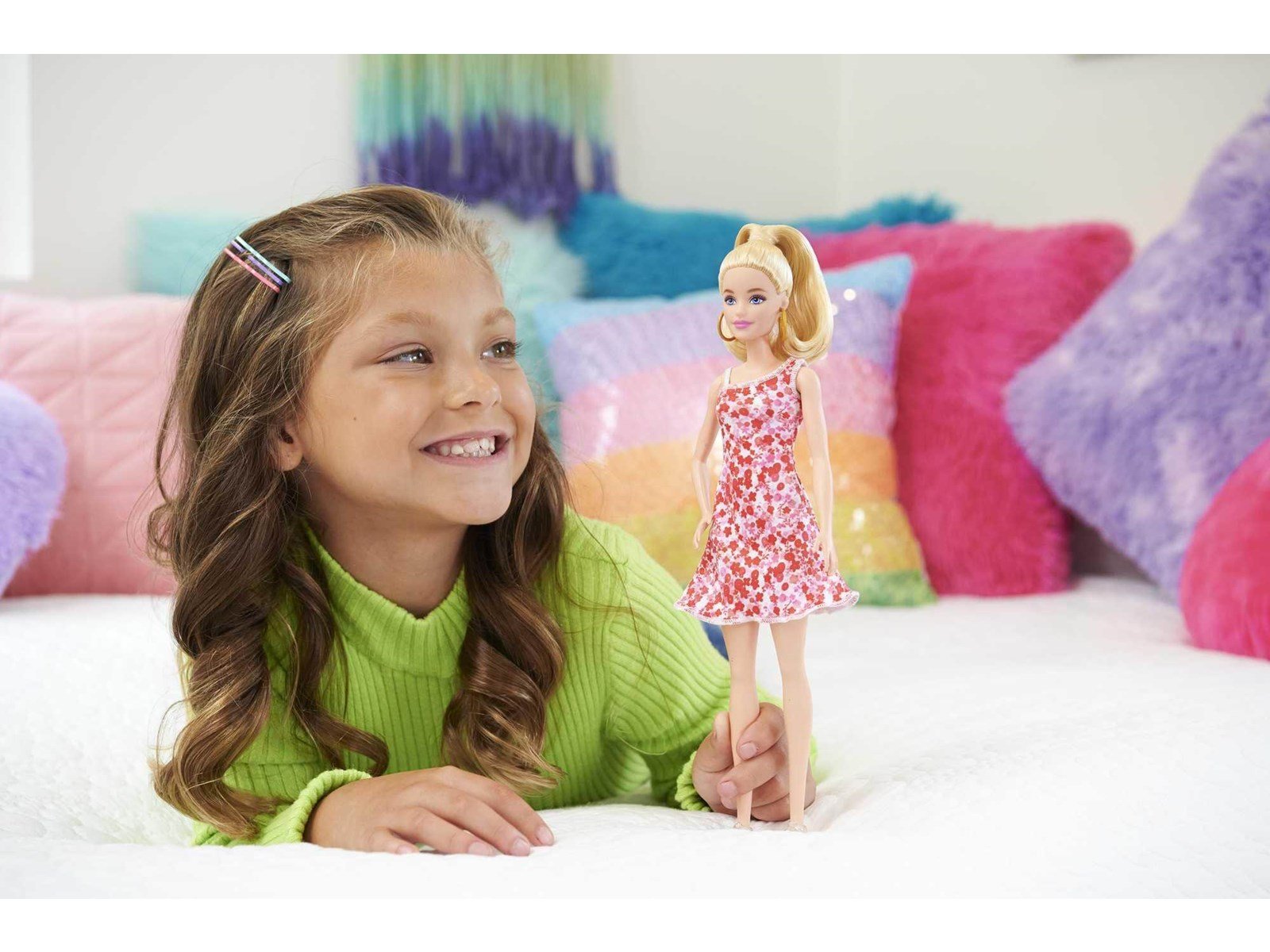 Barbie Fashionista Doll - Pink Floral Dress
