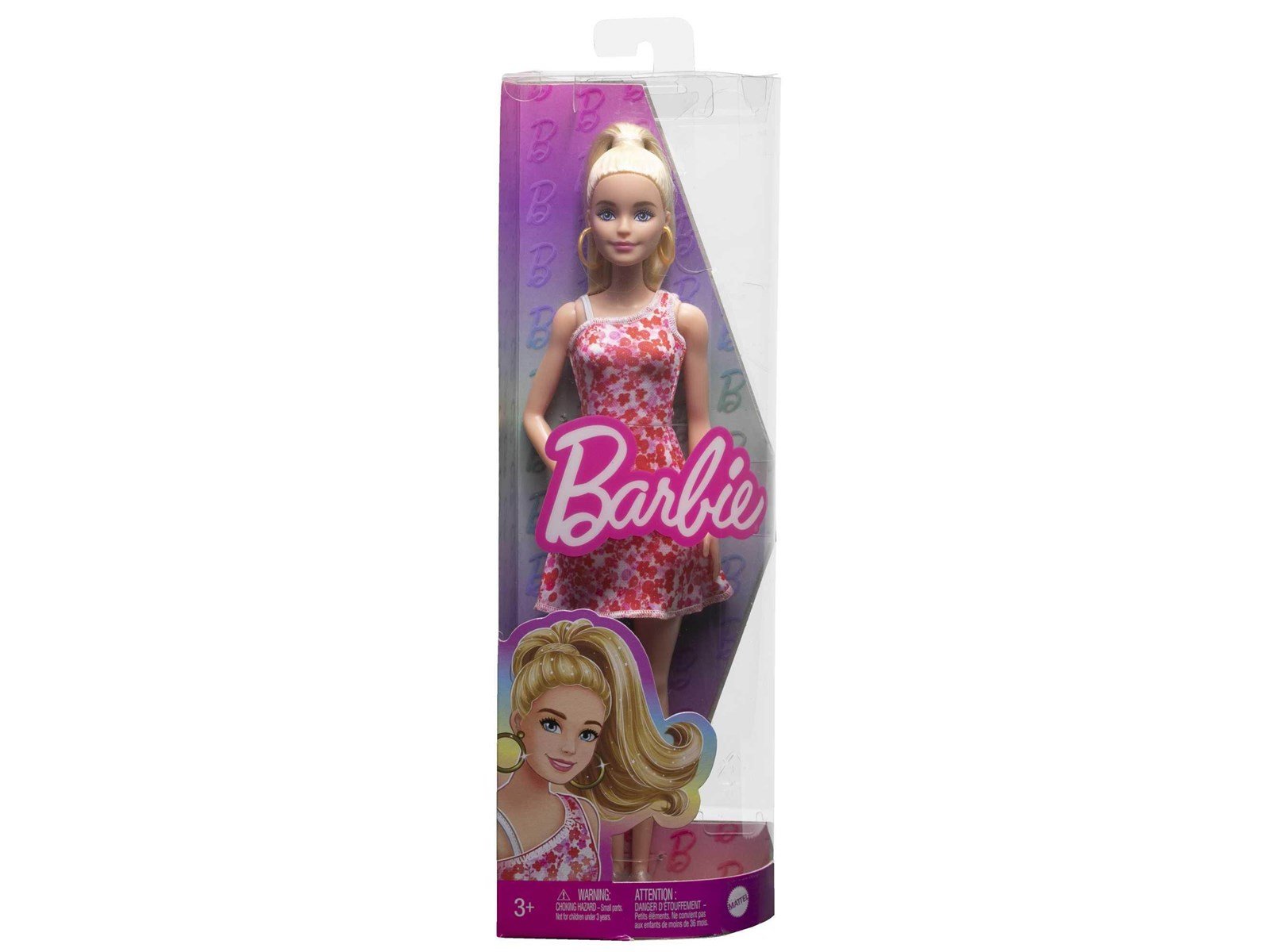 Barbie Fashionista Doll - Pink Floral Dress